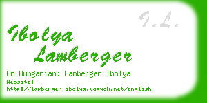 ibolya lamberger business card